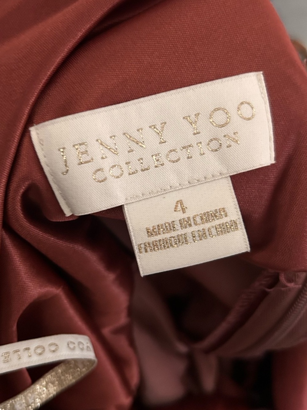 Jenny Yoo Collection Logan Deep-V Velvet Column Gown in English Rose Sz 4 - Picture 10 of 10